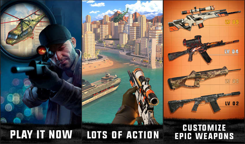 Tải Sniper 3D Assassin: Game bắn tỉa Mod tiền