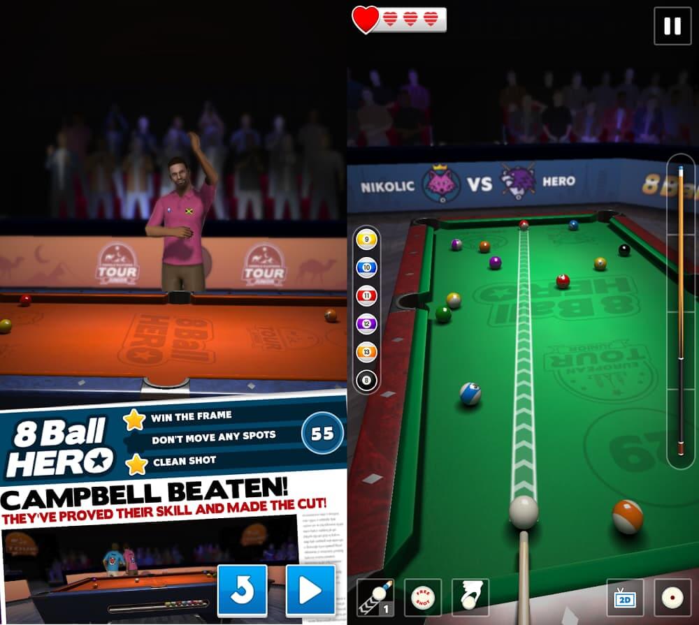 8 Ball Hero MOD - Tựa game bi-a hấp dẫn trên mobile